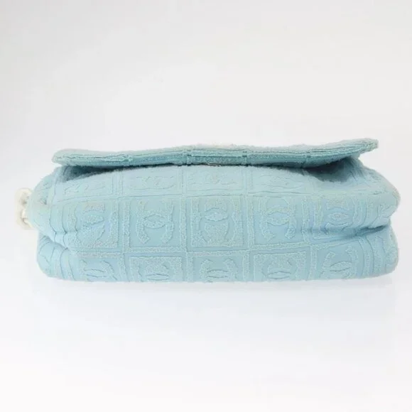 CHANEL Plastic Chain Shoulder Bag Pile Light Blue Silver CC Auth 158681V - Picture 5 of 16